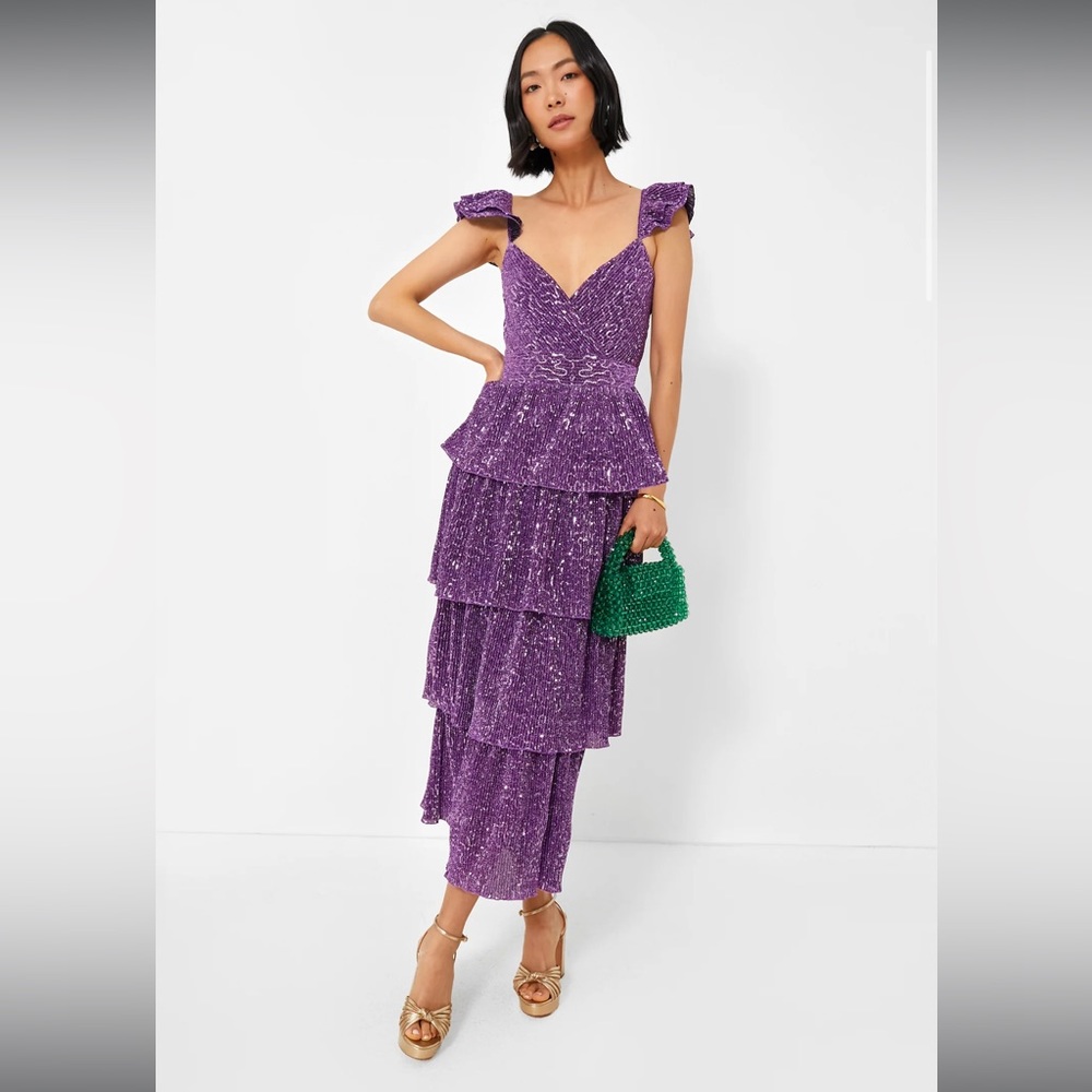Saylor Grape Karmen Dress XS